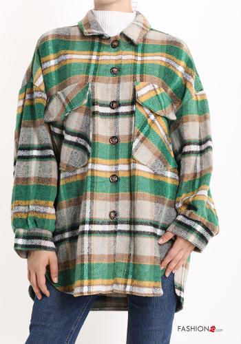 Camicia Fantasia tartan con bottoni con tasche - ph 1