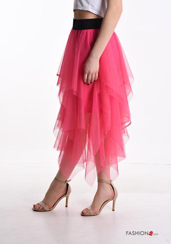 Gonna tulle midi con balze con elastico - ph 3