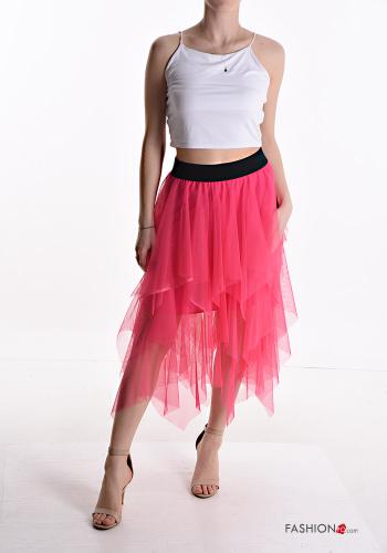 Gonna tulle midi con balze con elastico - ph 5