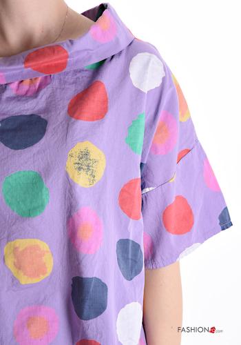 Blouse en Coton manches courtes Imprimé à pois - ph 4