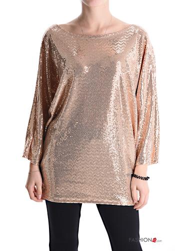 metallic Long sleeved top 3/4 sleeve - ph 1