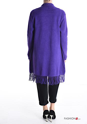 Chaqueta de punto con bolsillos con flecos - ph 2
