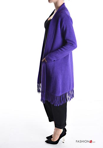 Chaqueta de punto con bolsillos con flecos - ph 3