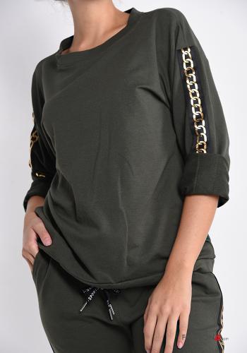 Cotton Sweatshirt with bow - ph 1