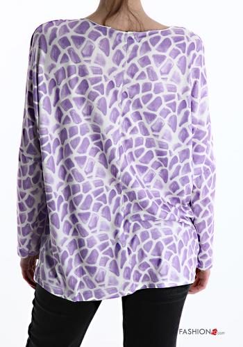 Animal print Long sleeved top with v-neck - ph 2