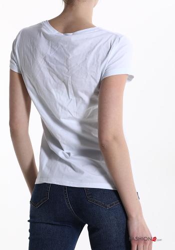 T-shirt in Cotone Fantasia scritta - ph 2