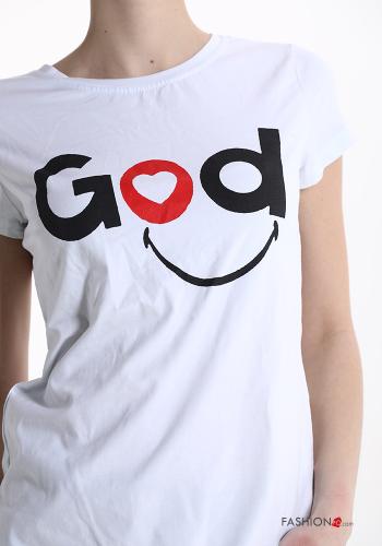 T-shirt in Cotone Fantasia scritta - ph 4