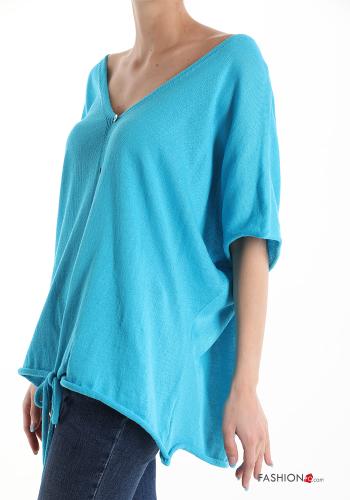 T-shirt em Algodão com botões gola V - ph 2