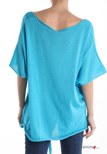 T-shirt em Algodão com botões gola V - ph 3