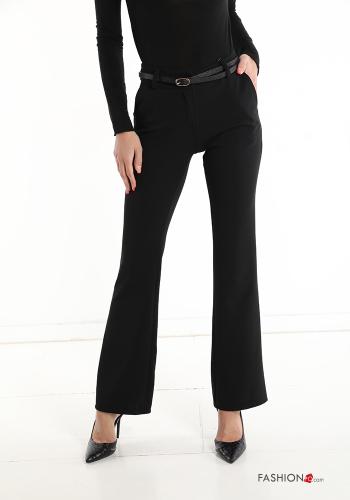 flared Trousers with belt with pockets - ph 1