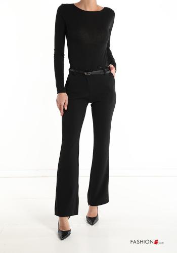 flared Trousers with belt with pockets - ph 5