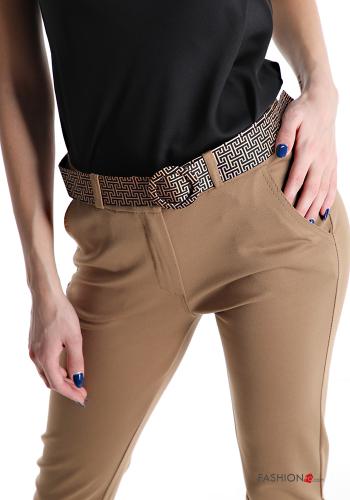 Hose mit Gürtel mit Taschen - ph 4