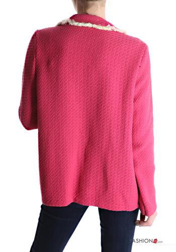Tweed Blazer aus Baumwolle mit Fransen - ph 2