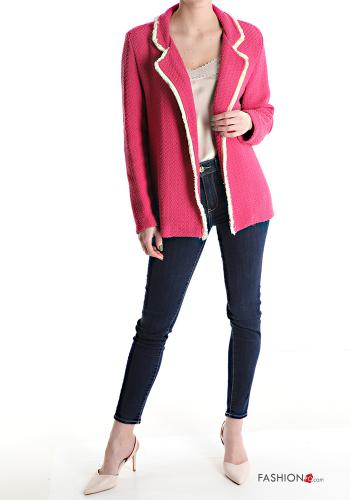 Tweed Blazer aus Baumwolle mit Fransen - ph 5