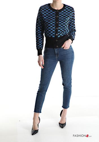 Chaqueta de punto Estampado Geométrico con botones - ph 5