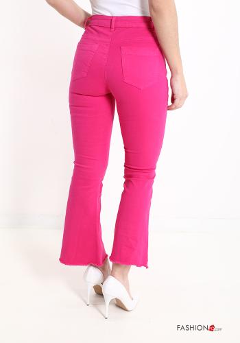 Pantalone in Cotone a zampa con tasche - ph 2