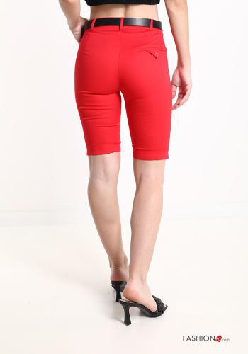 Cotton Bermuda with belt with pockets - ph 2