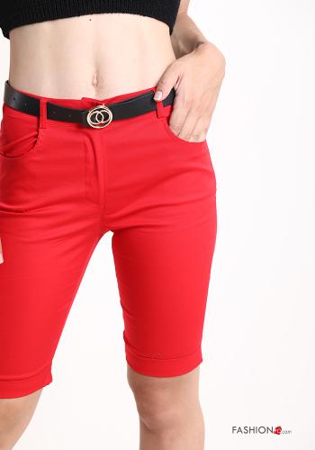Cotton Bermuda with belt with pockets - ph 4