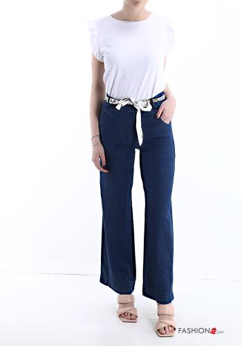 Jeans in Cotone con tasche con nastro - ph 5