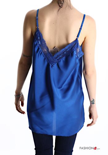 Spitze- Satin Tank-Top mit V-Ausschnitt - ph 2