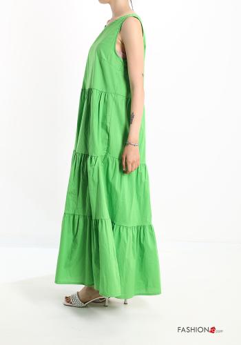 Cotton Sleeveless Dress with flounces - ph 3