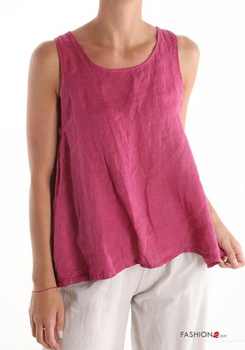 Linen Tank-Top with buttons - ph 1