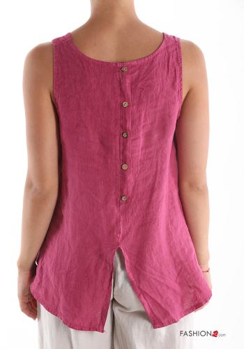 Linen Tank-Top with buttons - ph 2