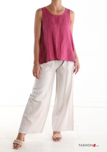 Linen Tank-Top with buttons - ph 5