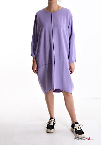 Vestido de Algodón manga larga con bolsillos - ph 1