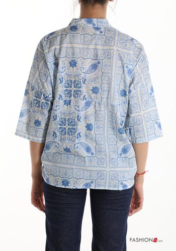 Chemise en Coton Imprimé jacquard manches à trois-quarts - ph 2