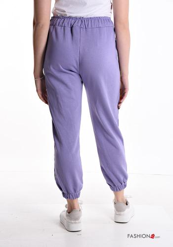 Pantalone sportivo in Cotone con elastico con tasche con coulisse - ph 2