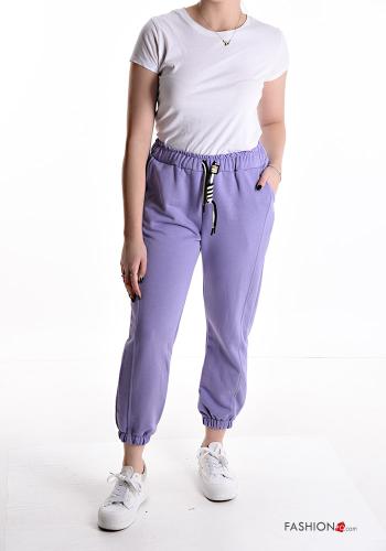 Pantalone sportivo in Cotone con elastico con tasche con coulisse - ph 5
