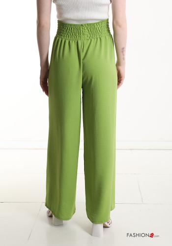 Pantalon taille haute wide leg avec élastique - ph 2