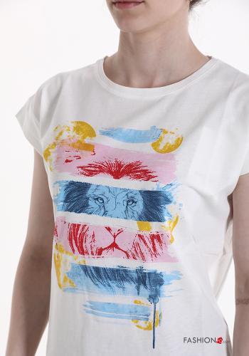 T-shirt in Cotone Fantasia stampata - ph 4
