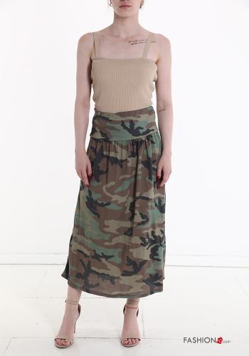 Gonna in Cotone Fantasia camouflage - ph 5