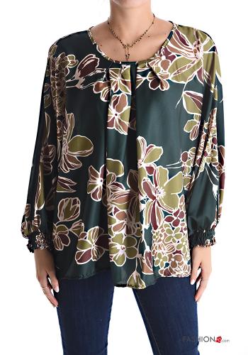 Blusa Fantasia floreale con elastico - ph 1