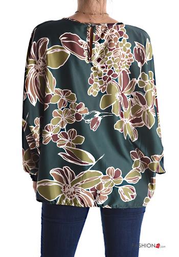Blusa Fantasia floreale con elastico - ph 2