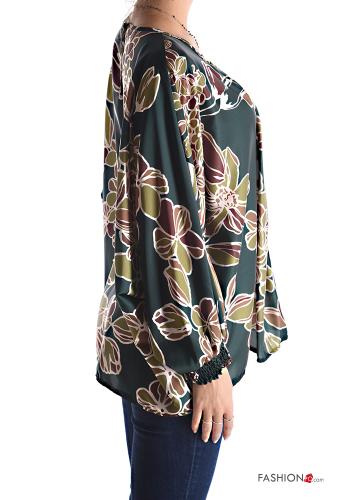Blusa Fantasia floreale con elastico - ph 3