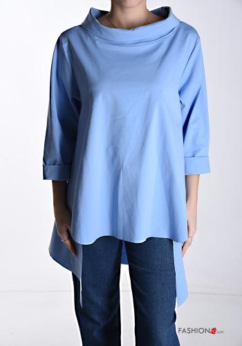 Blusa in Cotone asimmetrico maniche a tre quarti - ph 1