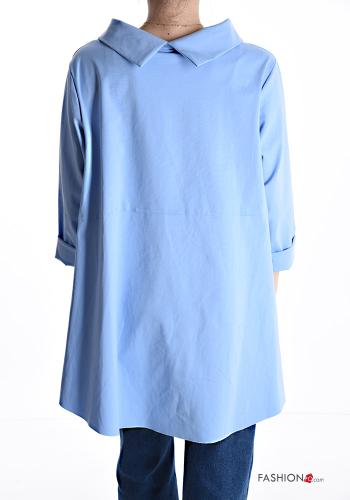 Blusa in Cotone asimmetrico maniche a tre quarti - ph 2