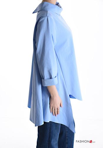 Blusa in Cotone asimmetrico maniche a tre quarti - ph 3