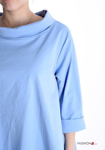Blusa in Cotone asimmetrico maniche a tre quarti - ph 4