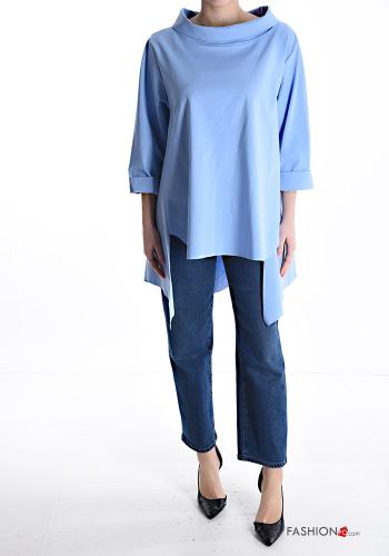 Blusa in Cotone asimmetrico maniche a tre quarti - ph 5