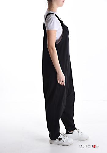 Jumpsuit in Cotone cavallo basso con bretelle - ph 3