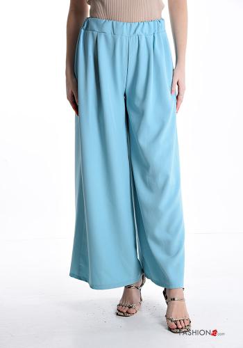 wide leg Trousers with elastic