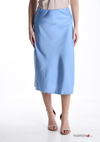 satin midi Skirt with elastic