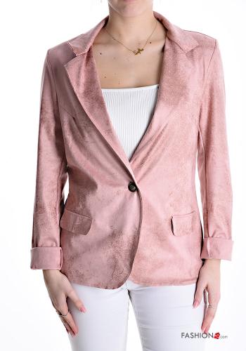 Kunstleder Blazer mit Knöpfen ohne Futter - ph 1