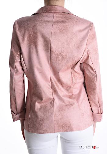 Kunstleder Blazer mit Knöpfen ohne Futter - ph 2