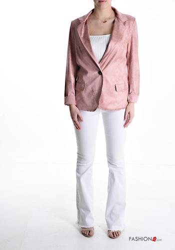 Kunstleder Blazer mit Knöpfen ohne Futter - ph 5