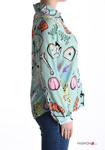 Chemise à collet imprimé à boutons - ph 3